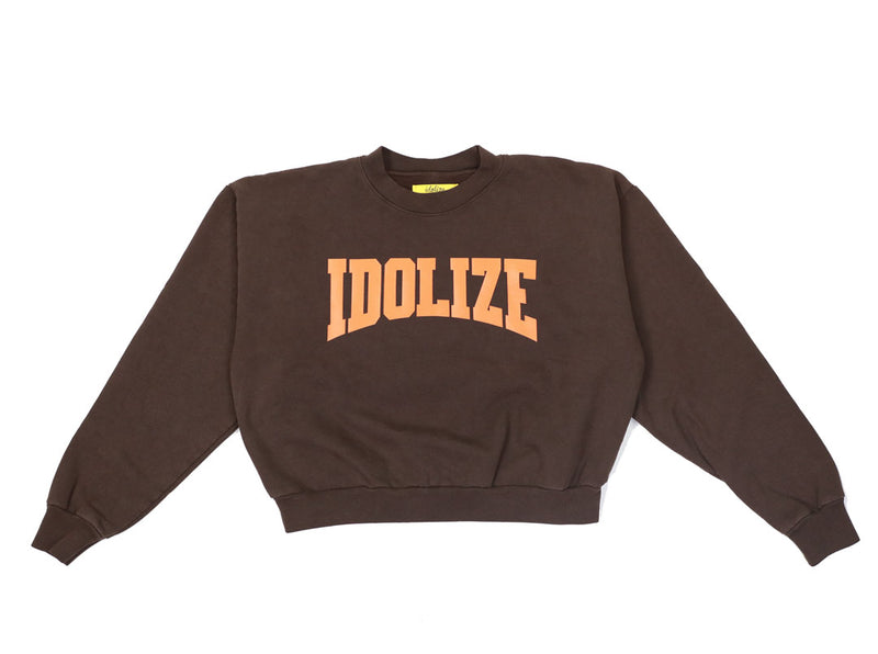 Beverly Cropped Pullover Brown/Orange